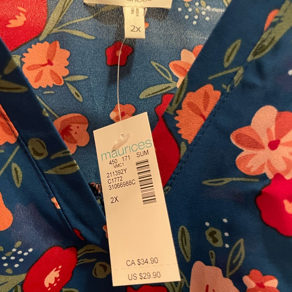 Maurices 2X sleeveless shirt.